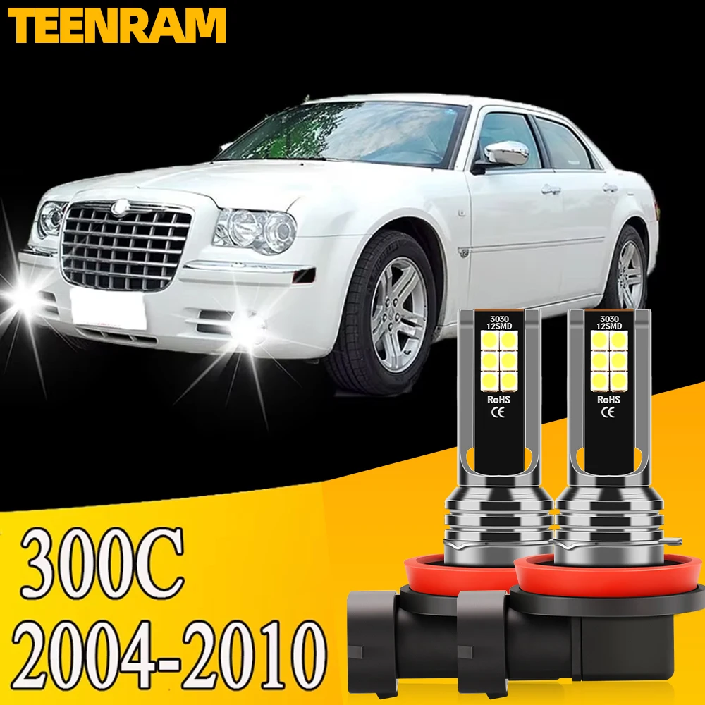 

2pcs Front Fog Light Accessories LED Bulb 3030SMD FogLamp H8 H11 H16JP For Chrysler 300C 2004-2010 2005 2006 2007 2008 2009