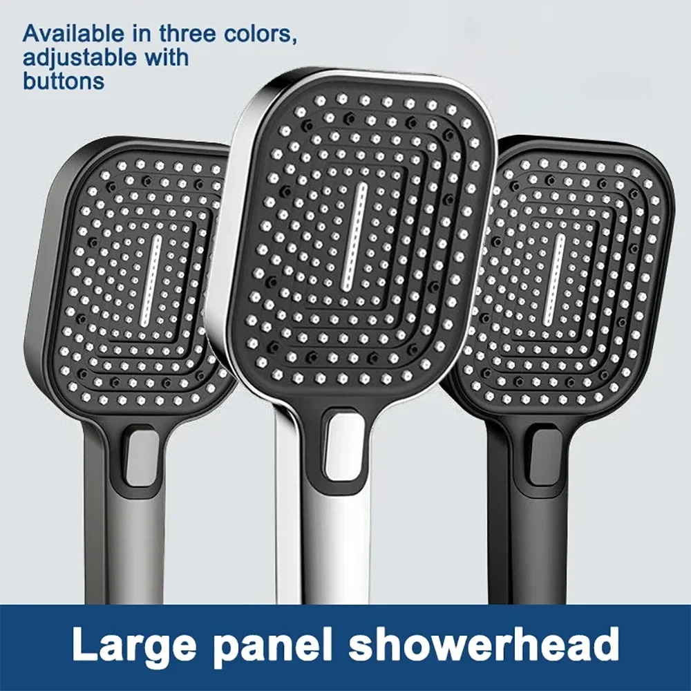 

Pressure Supercharge Handheld Shower Head Rain Water Conservation Shower Mixer Large Panel Rectangular Bathroom Accessories