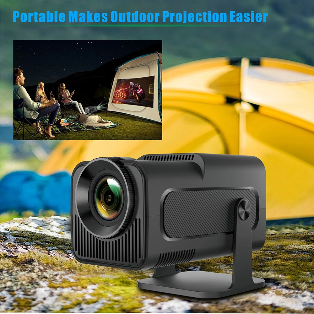 Proyector 4k Hy320 para cine en casa, dispositivo portátil con Android 11, 1080P, Dual, Wifi6, BT5.0, para exteriores, actualizado, HY300, para IOS y teléfono