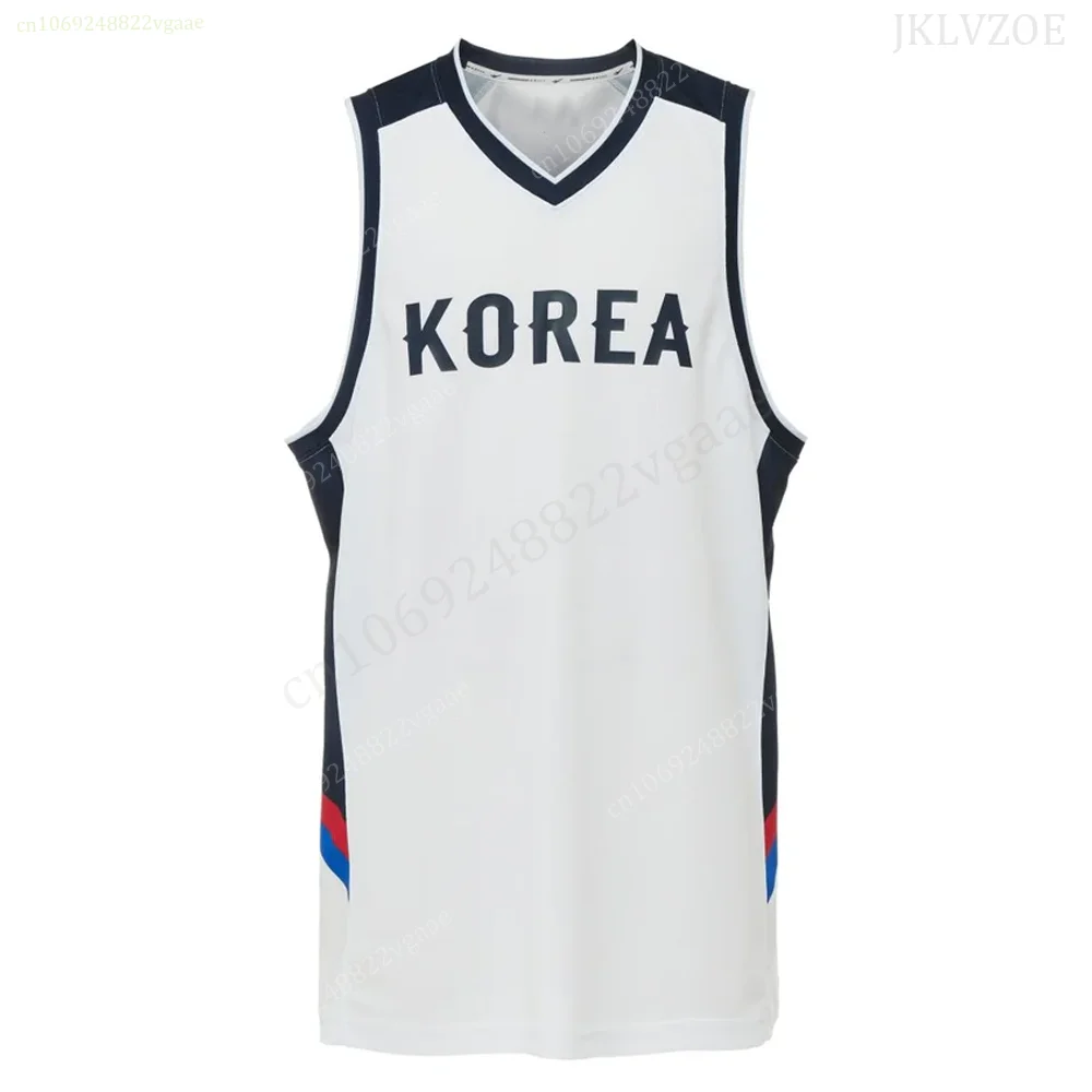 2024 estate corea maglia da basket da uomo canotta nazionale senza maniche Top Team Kid Training Uniform Team gilet coreano