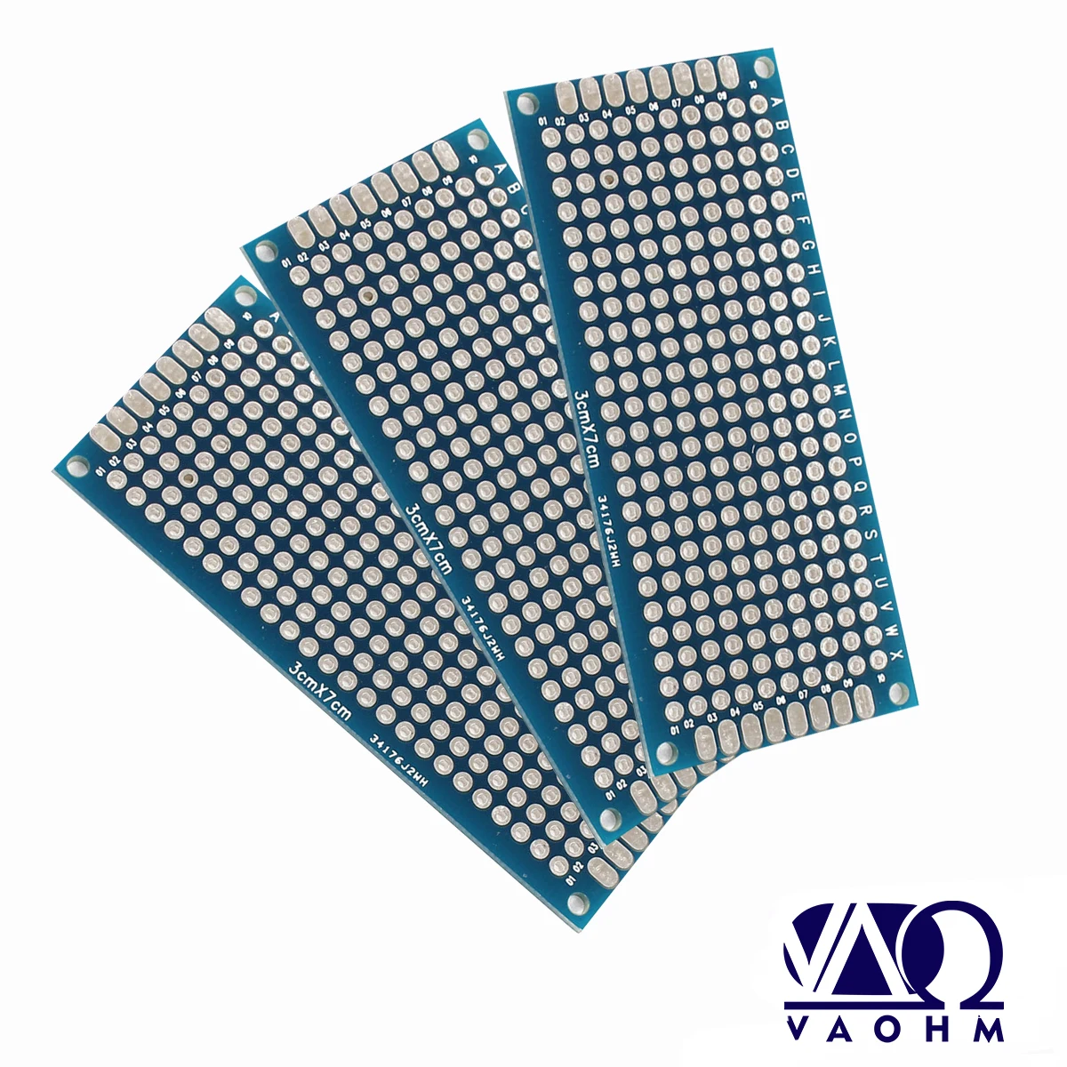 5 pièces 3*7cm Prototype PCB Double face FR4