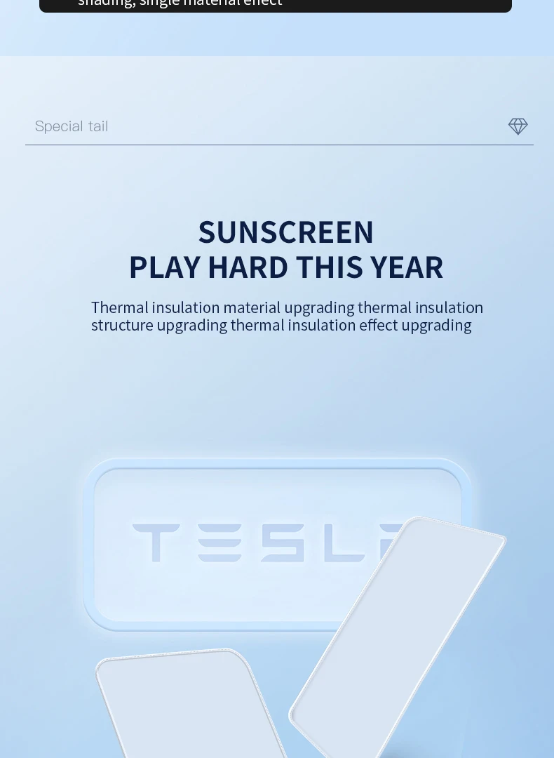 2PCS Für Tesla Modell 3/Y/3 Highland/Y Juniper Eis Tuch Schnalle Shades für Glas dach Vorne und Hinten Schiebedach Dachfenster Sonnenschirm – Detail 11