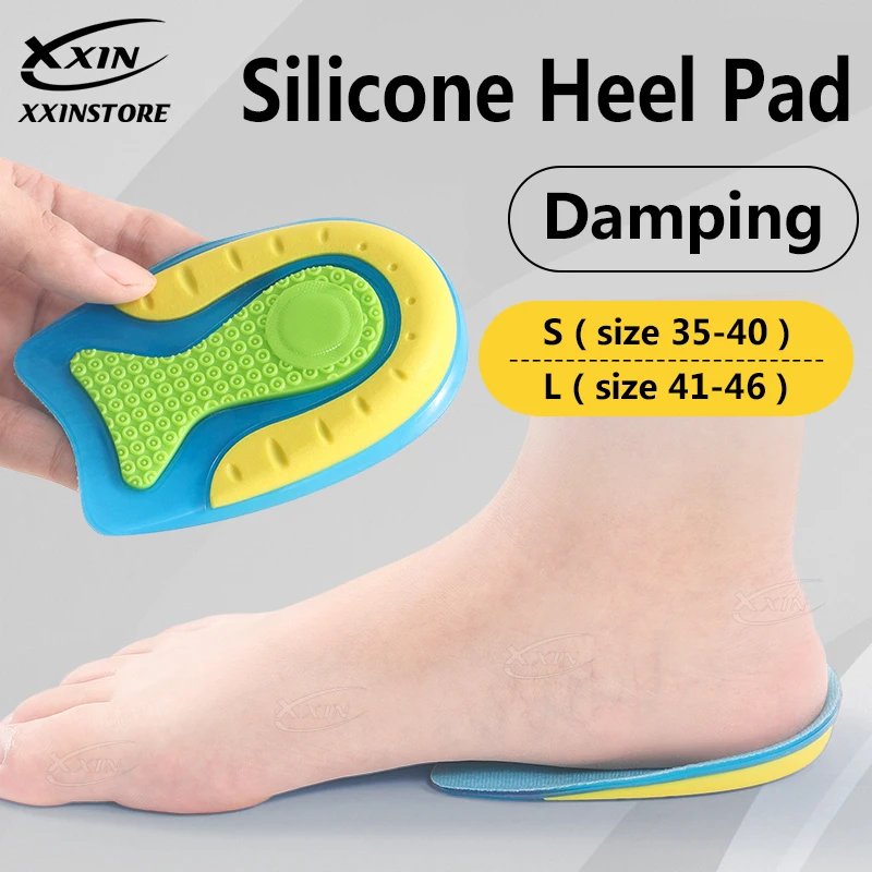 

【Xxin】 Plantar Fasciitis Inserts Silicone Insoles Gel Shoe Pad Men and Women Size 35-46