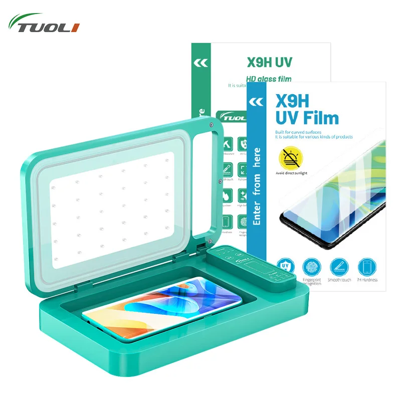 

TUOLI New Hot UV X9HA Glass Hydrogel Film Screen Protector For TL168 TL568 Cut Vacuum Curing Machine Support in All Phone Model