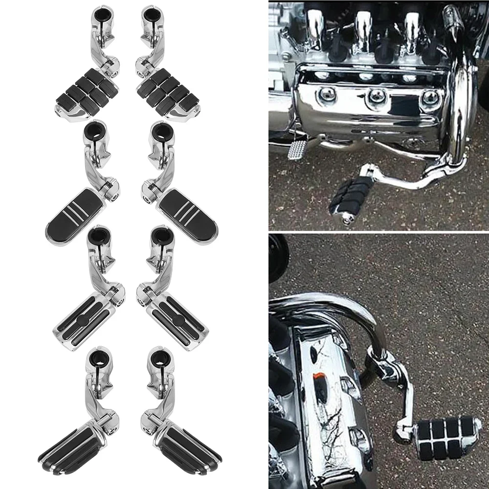 1 para 32mm 1-1/4 "podnóżki motocyklowe długie kątowe pedały autostradowe podnóżek dla Harley Touring Road Electra przemieszczanie się po ulicy — 2