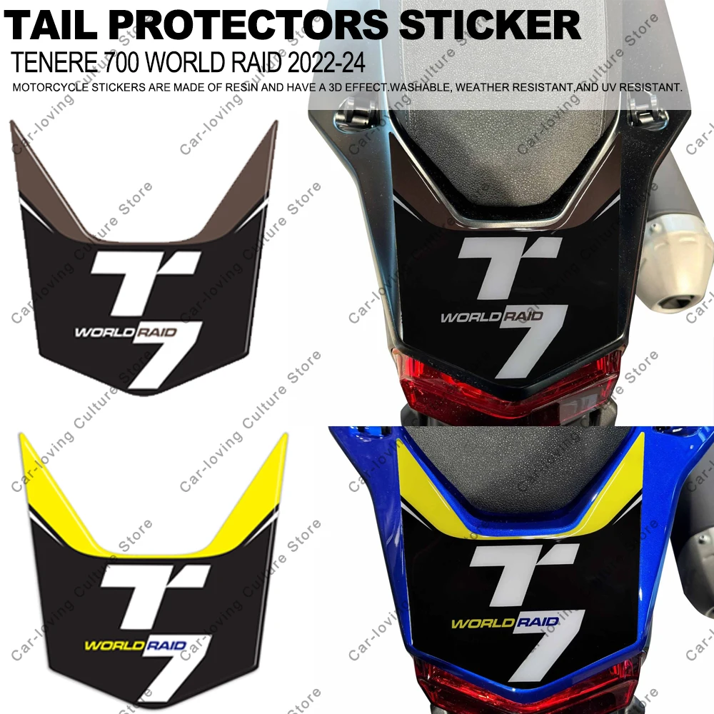 Waterproof Protective Sticker Motorcycle Tail Protectors Sticker 3D Motorcycle Sticker For Yamaha Tenere 700 world raid 2022-24