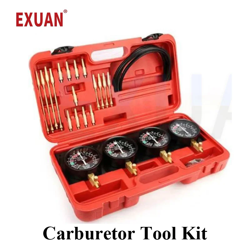 

Four-Cylinder Motorcycle Carb Carburetor Tool Kit Fuel Vacuum Synchronizer 4 Gauges Balancer Meter For Honda Yamaha