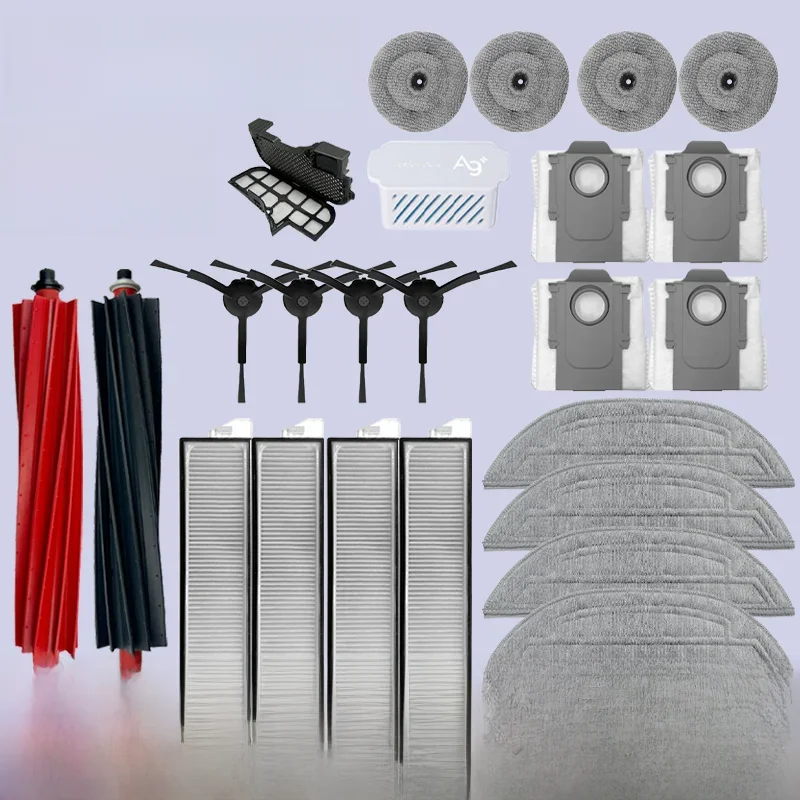 Roborock S8 MaxV Ultra Robot aspirateur pièces de rechange brosses latérales principales tissus de vadrouille filtres HEPA sacs à poussière accessoires