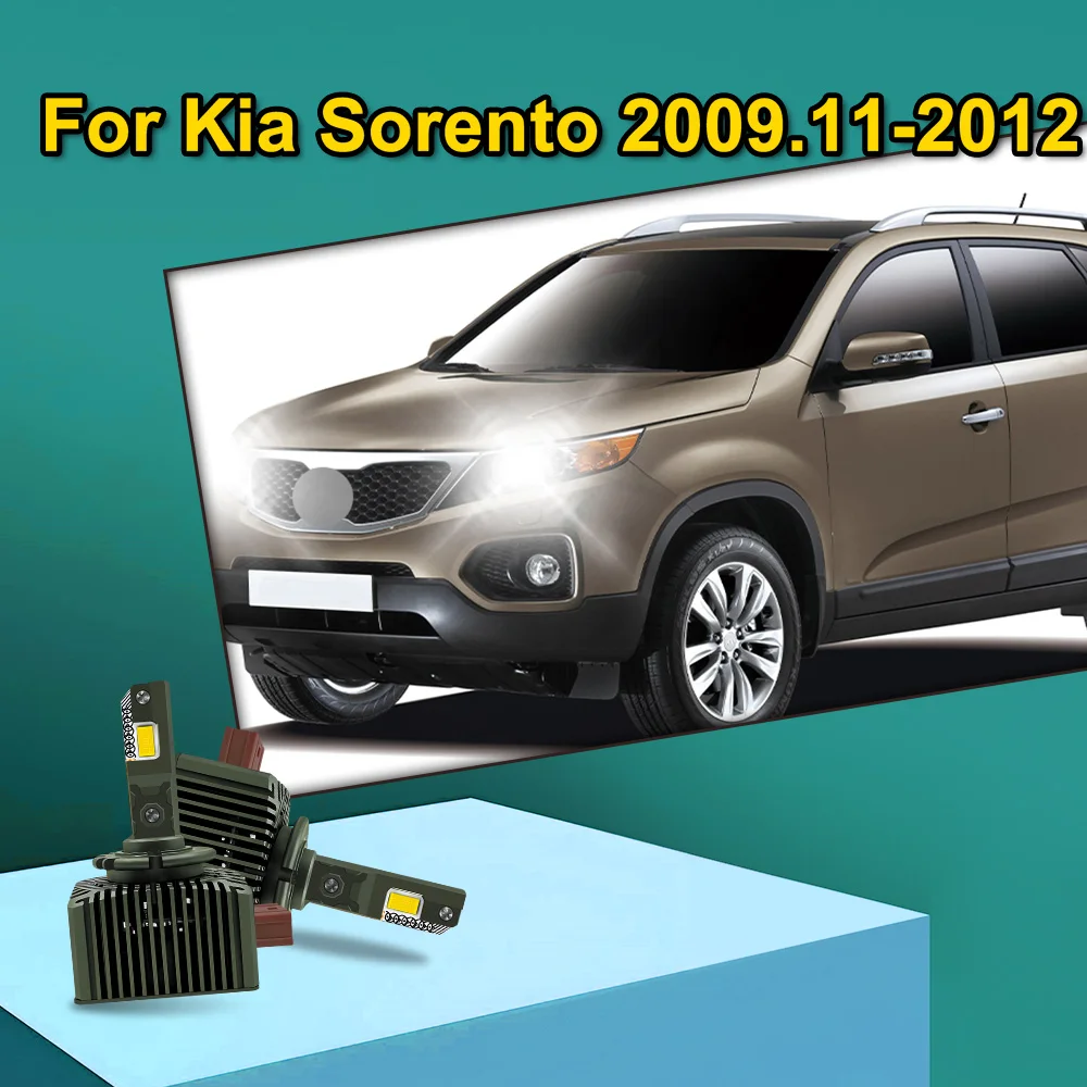 

2x HID To LED Car Headlights For Kia Sorento 2009.11 - 2010 2011 2012 Two-sided Lamp Bulbs Canbus 30000LM D1S D1R Super Bright