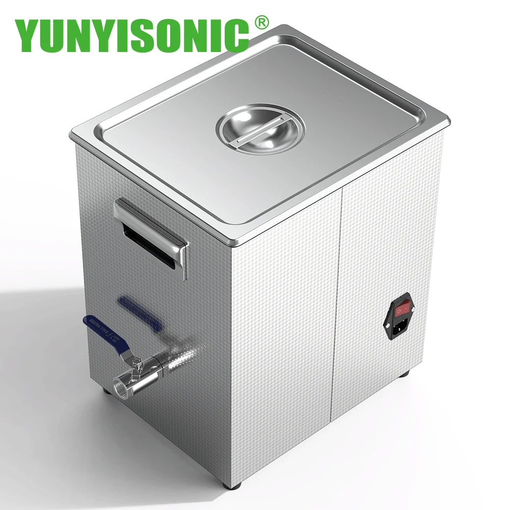 YUNYISONIC Lab Ultrasonic Cleaner 30L 40kHz Heating Quiet Mode with Degas/Pluse/Sweep For Precision instrument/Tools Cleaning
