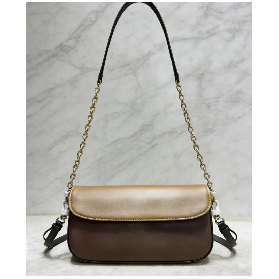 

New Style Size 29*17CM High Quality Women's Fashionable Classic Multi-color Double-chain Handbag With Shoulder Strap Bag No Box