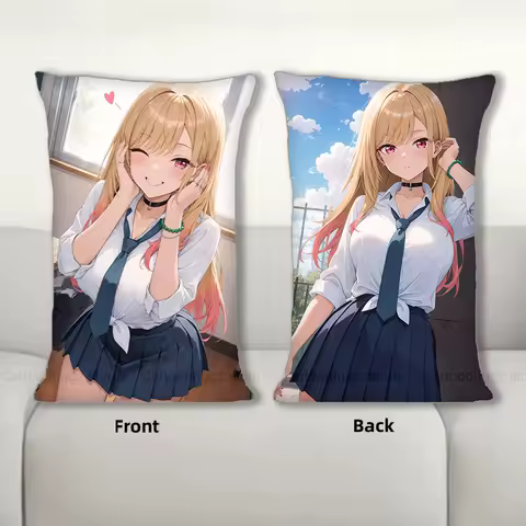 R18+ Dakimakura Anime Marin Kitagawa Pillow Cover Sofa Cushion Double-side Print Throw Pillow Case 40X60cm