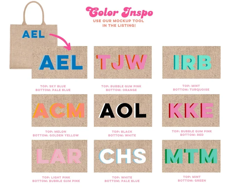 Personalized Name Tote Bag, monograma listrado, bambu, juta, Carryall, presentes de dama de honra praia, solteira, viagem das meninas