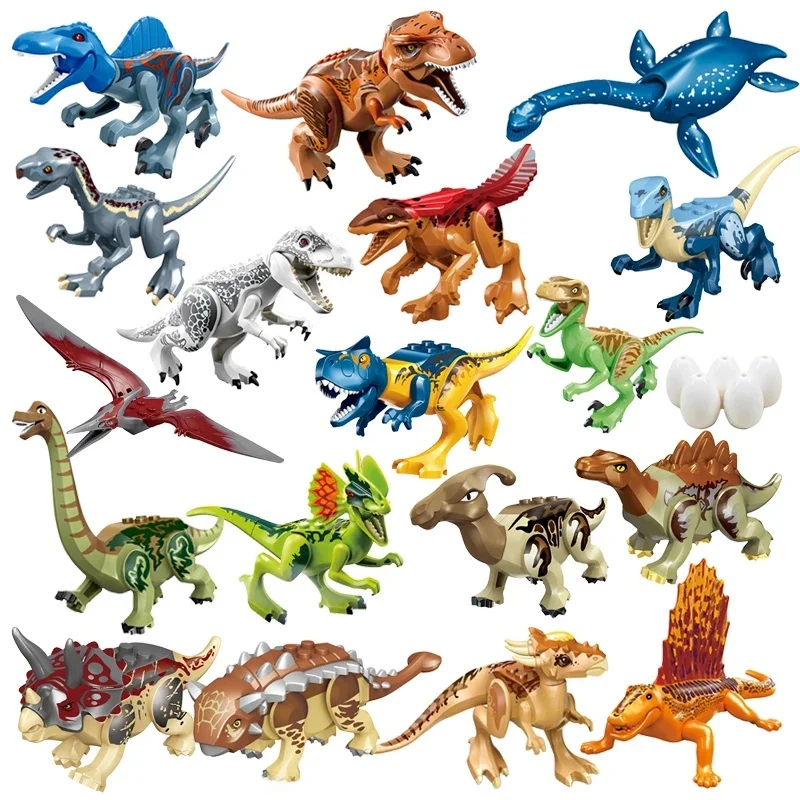 Jurassic World dinosaures vélociraptor Triceratops Indominus t-rex modèle assembler des blocs de construction éducatifs jouets pour enfants cadeaux