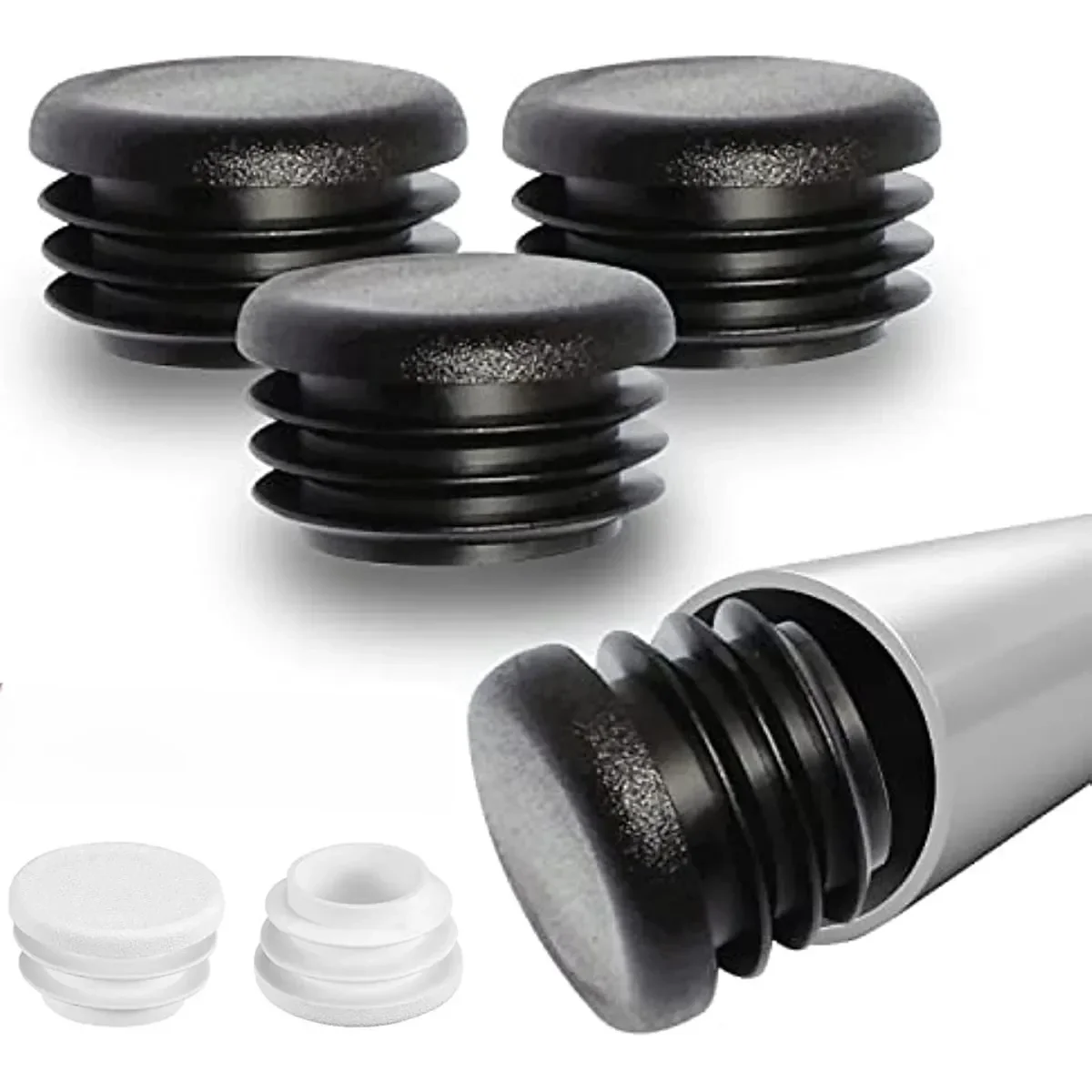 16/32szt Okrągła rura stalowa Plastikowa zaślepka otworu Zaślepka końcowa Meble Pokrowiec na nogę krzesła Metalowa rura Stopowa drabina Ochrona przed poślizgiem — zdjęcie 2