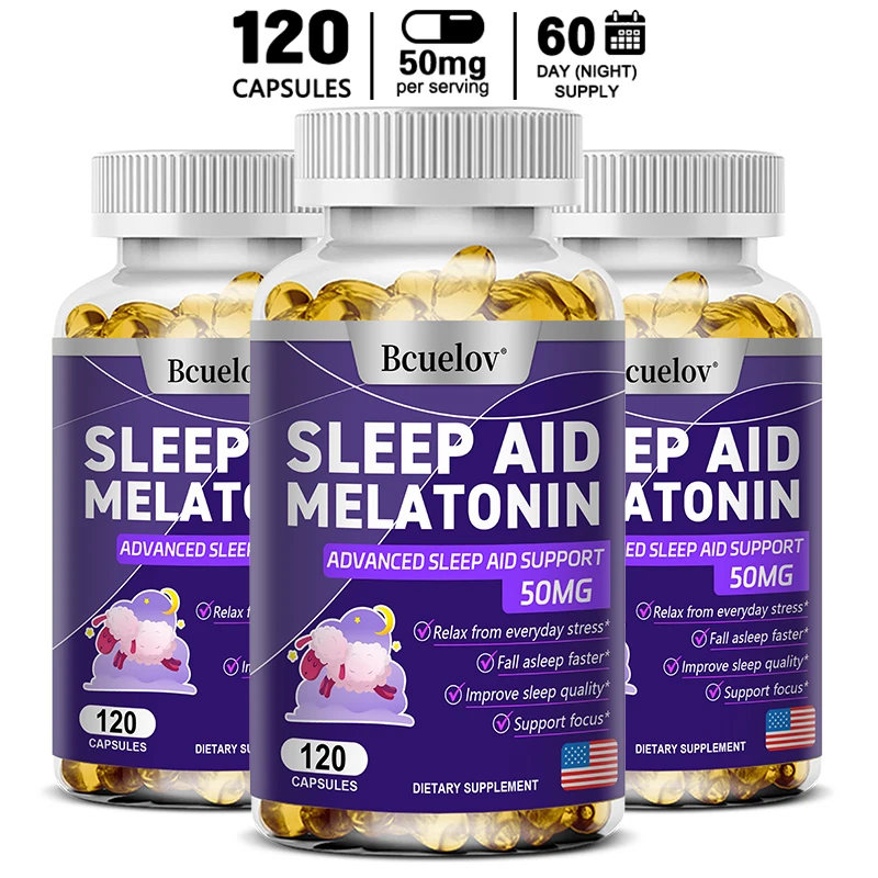 Melatonin 25mg Capsules with L-Theanine, Magnesium Citrate & Natural Herbal Extracts, Sleep & Relaxation Nutritional Supplement
