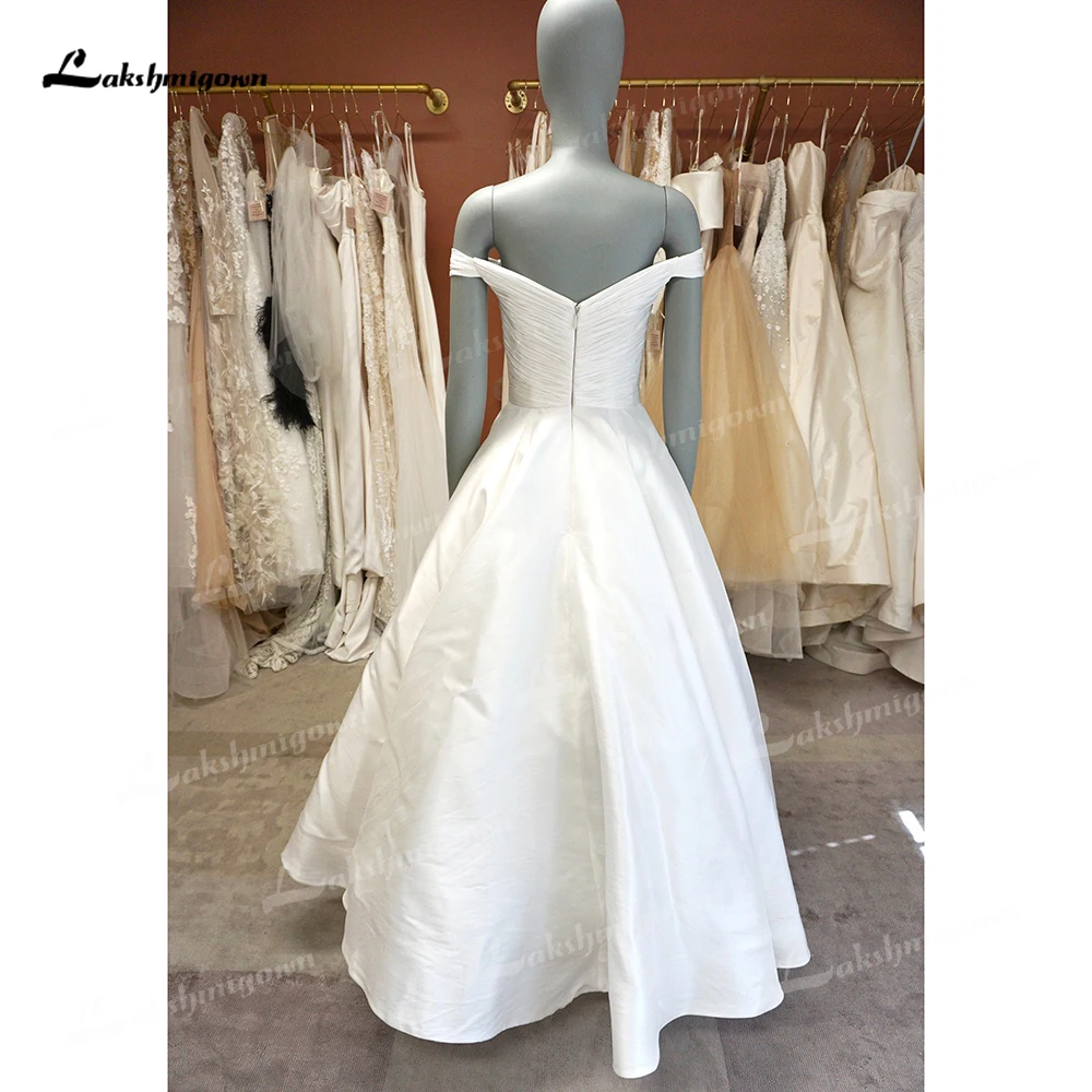 Robe de mariée en satin plissé dos nu, simple et sexy, chérie hors de l'initiative, une ligne, patients Boho, quel que soit le balayage, éducatif