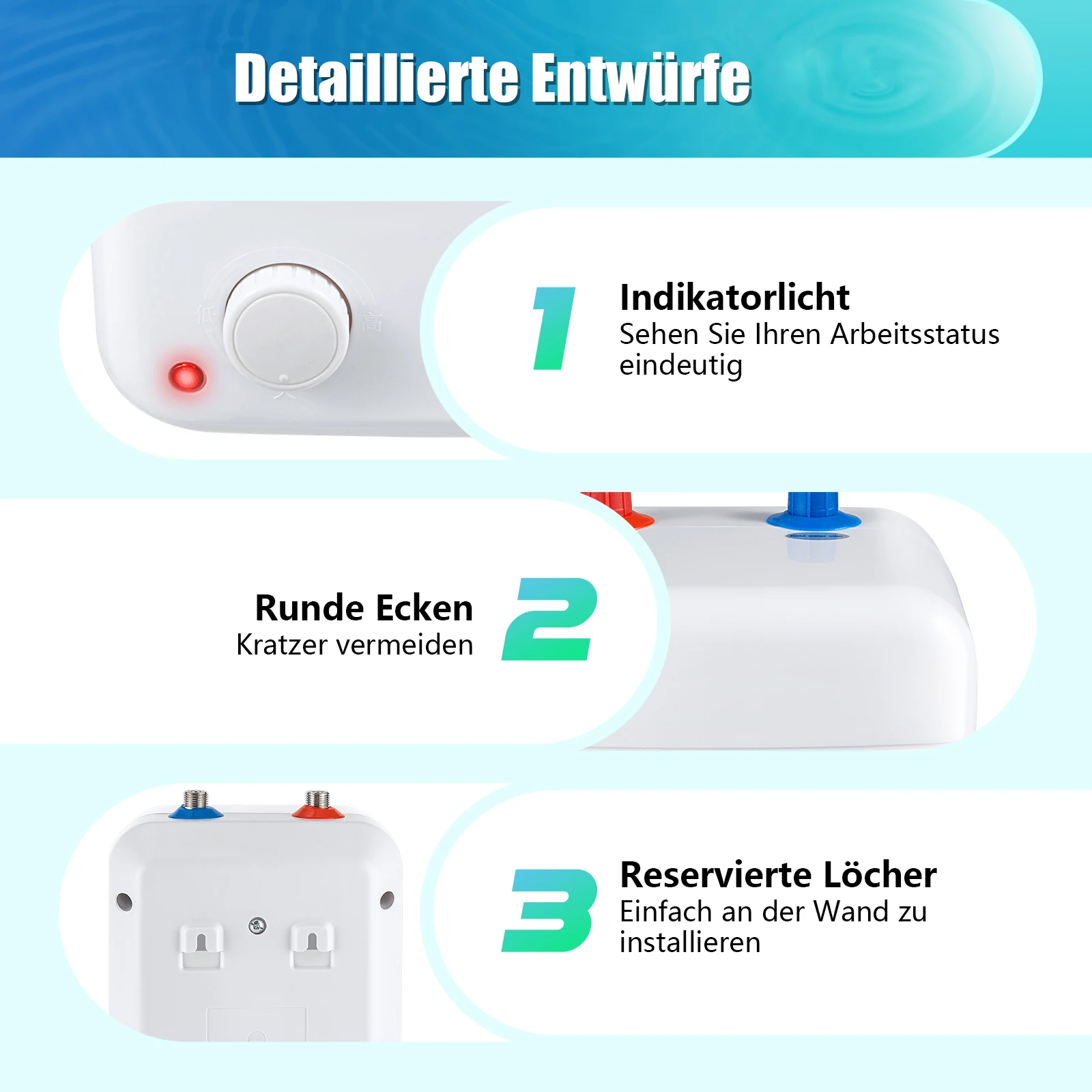 8L Druckbeständige Unterbau-Heißwasserspeicher Kospel Kleiner Kessel 1500W Hotsale – Detail 8