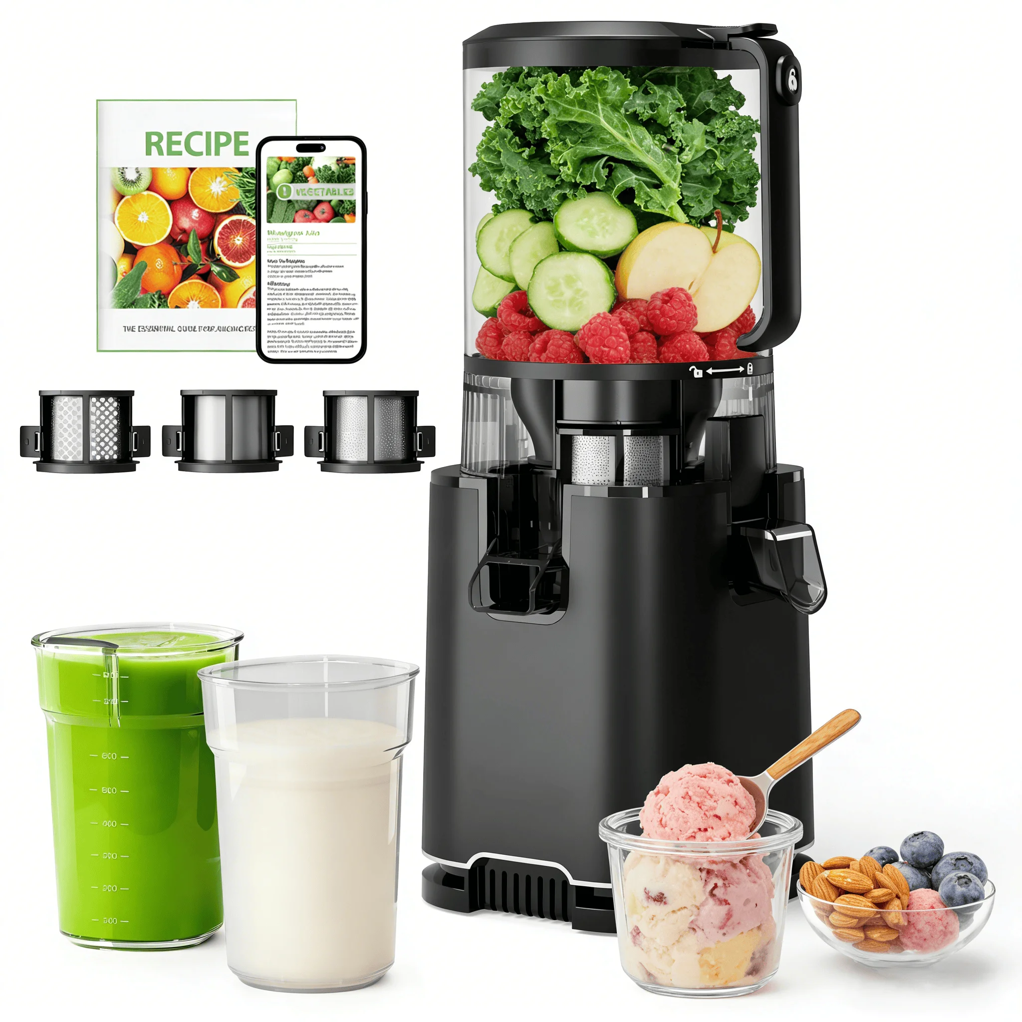 Cold Press Juicer with with 6