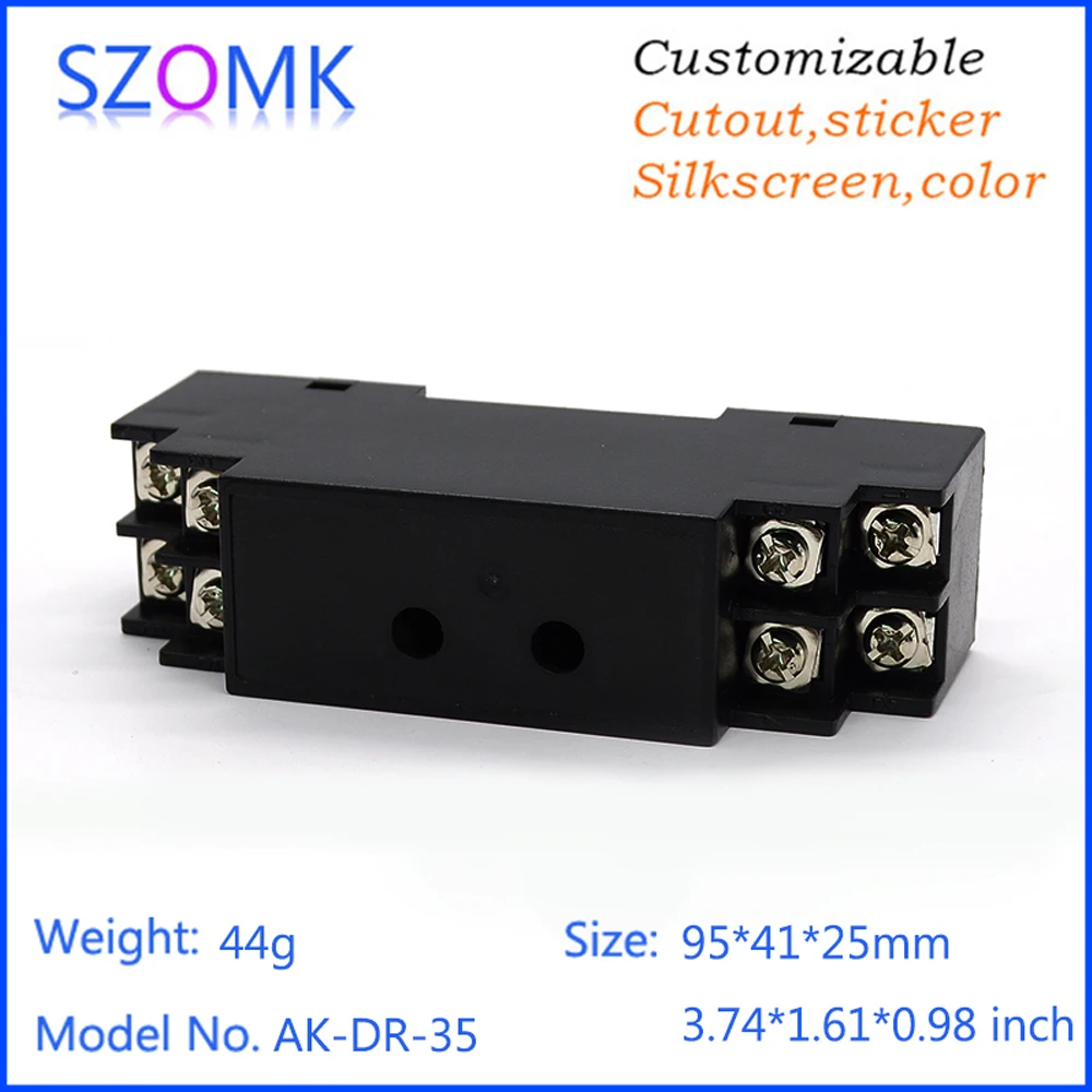 Electrical cable box for pcb din rail housing