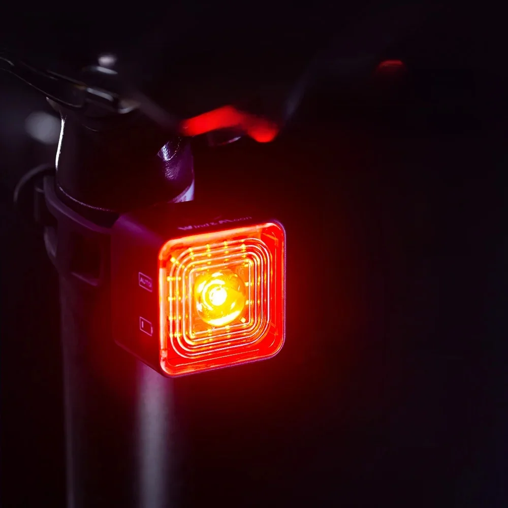 AliExpress ThinkRider Smart Bicycle Tail Rear Light Auto Start Stop Brake IPX6 Waterproof USB Charge Cycling Tail Taillight Bike LED 120LM