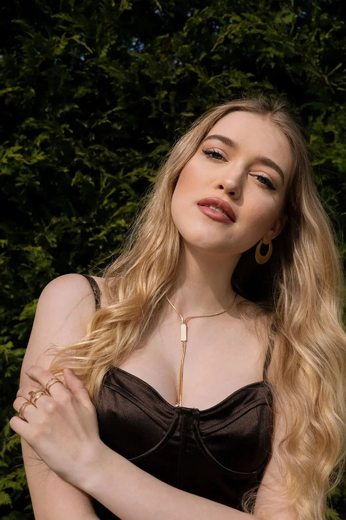 Gold Color Metal Hoop Earring (3.5cm X 3.5cm)