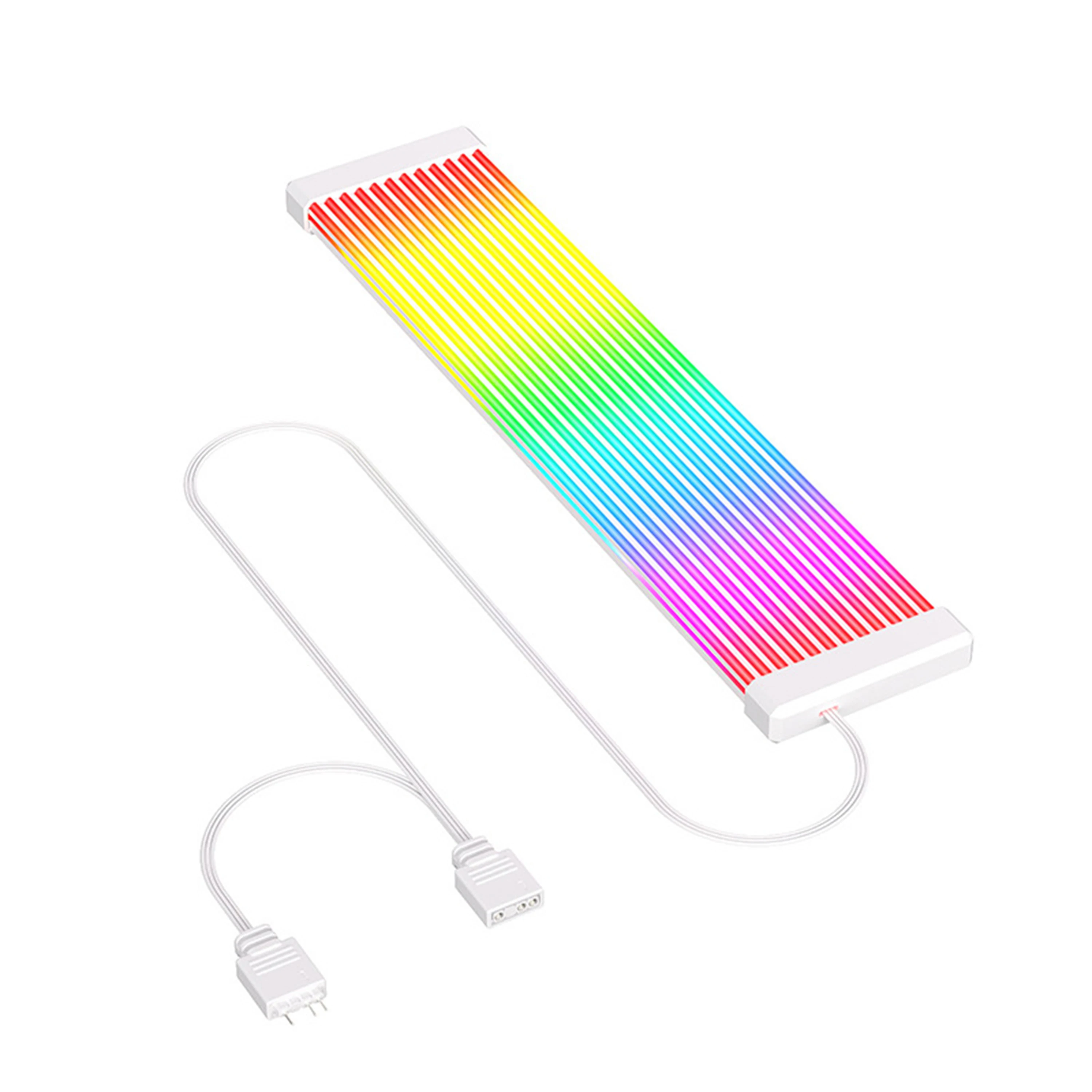 5V ARGB Regenbogen 24-Pin 8-Pin Netzteil-Verlängerungskabel, ARGB LED Sync ATX Gaming PC Gehäuse Dekor Lichtstreifen