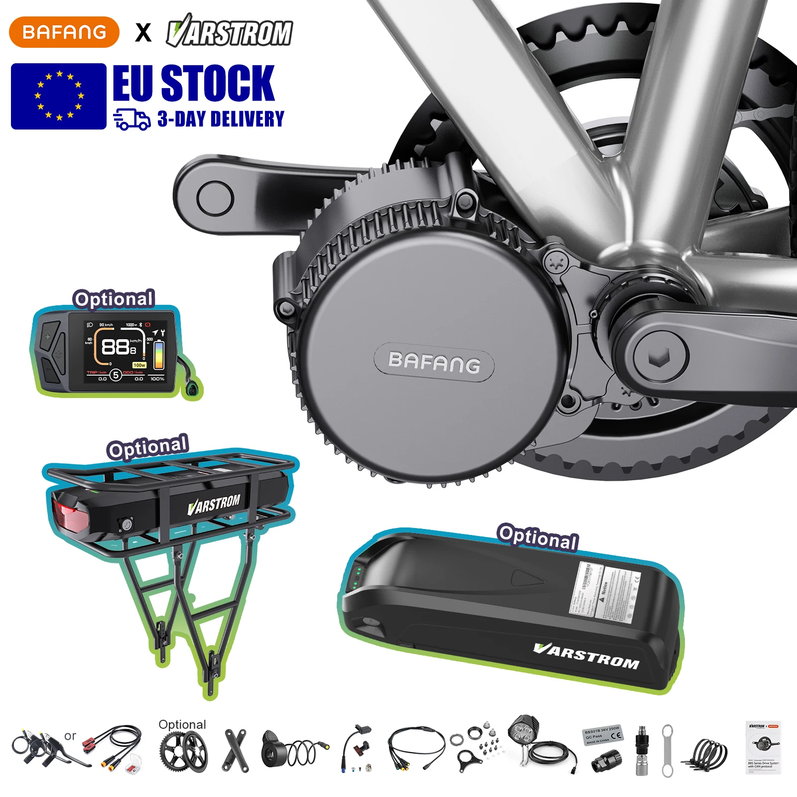 [EU Stock ] Bafang 36V 250W 350W 500W Mittelmotor BBS01B BBS02B G340 M215 Motoren mit Mittelantrieb Kits zur E‑Bike‑Umrüstung BBS01B BBS02B EBike‑Motor Akku 13Ah 20AH 24Ah Zellen 18650 & 21700