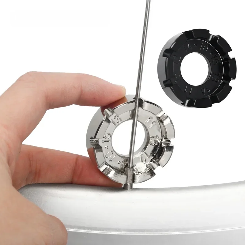 AliExpress riderace Bicycle Spoke Wrench Tool 8 Way Groove Spoke Nipple Key Road Bike Wheel Rim Adjuster Spanner Portable Cycling Spoke Repair Tool