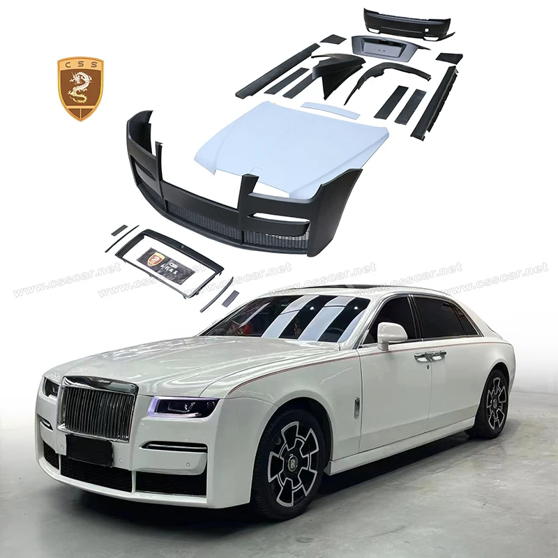 

FRP Material Modification Body Kit Car Front Rear Bumper Guard Side Skirt For Rolls Royce Ghost Old Upgrade New 4th Versions