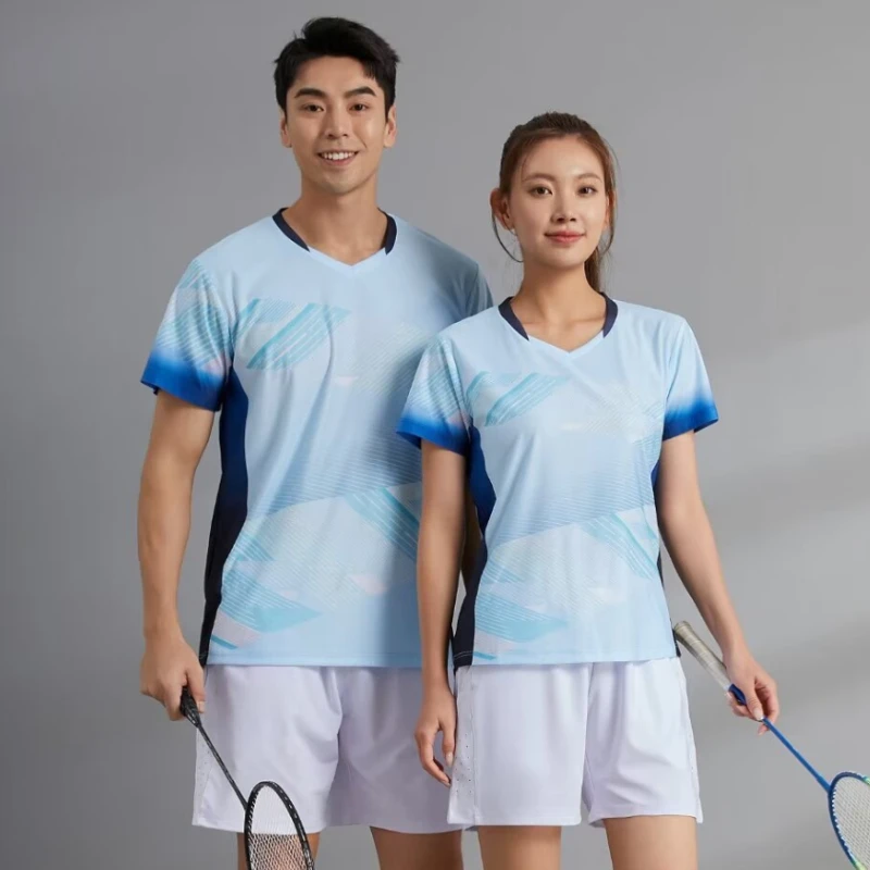 Tischtennis Trikot Männer Frauen Kurzarm Sport T-Shirt 3D-Druck Badminton Kleidung Paar Tischtennis Shirt Sommer Designs