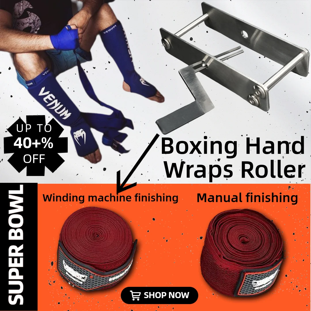 Boxing Bandage Winder Box Portable Metal MMA Hand Wrap Roller Steel Bandage Wrapping Sanda Muay Thai Boxing Training Equipment