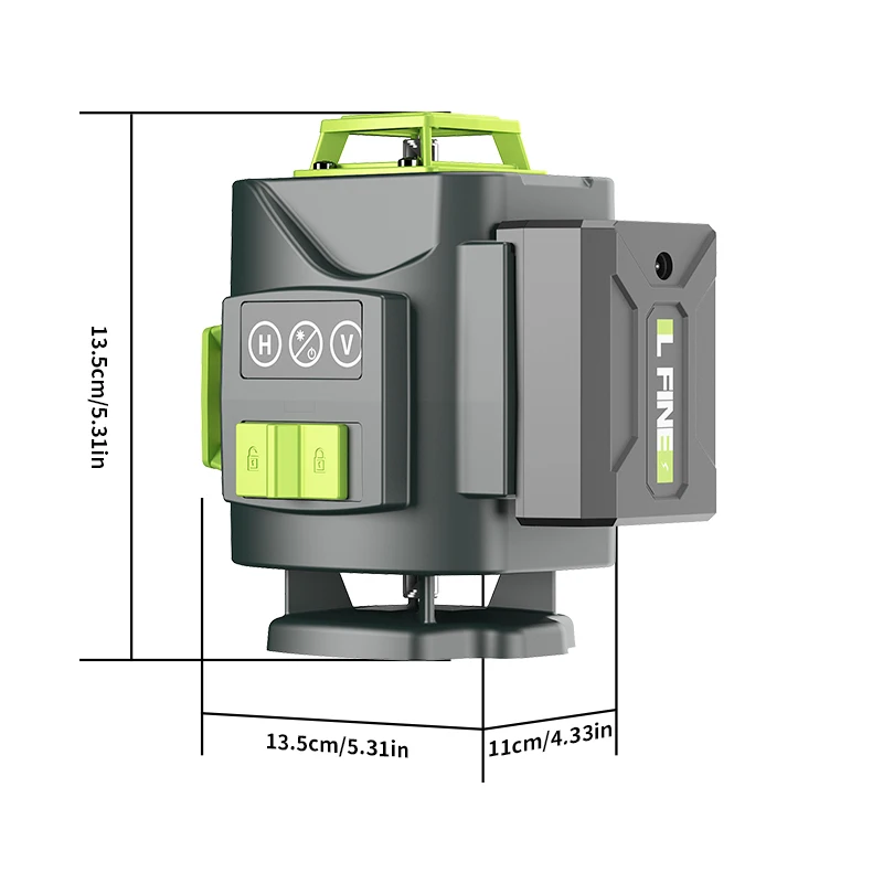 Imagem -05 - Lfin Nível Laser Conjunto 4d 16 Linhas 3d 12 Linhas 360 Auto-nivelamento Profissional Laser Nível Horizontal e Vertical Ferramentas a Laser