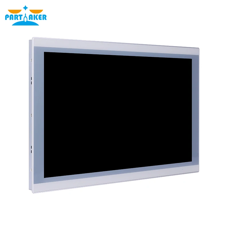 PC Industrial Resistente Partaker de 19 Polegadas com Tela Sensível ao Toque Capacitiva Projetada, Processador Intel J1900 J6412 Core 3-11ª Geração I7 I5 I3