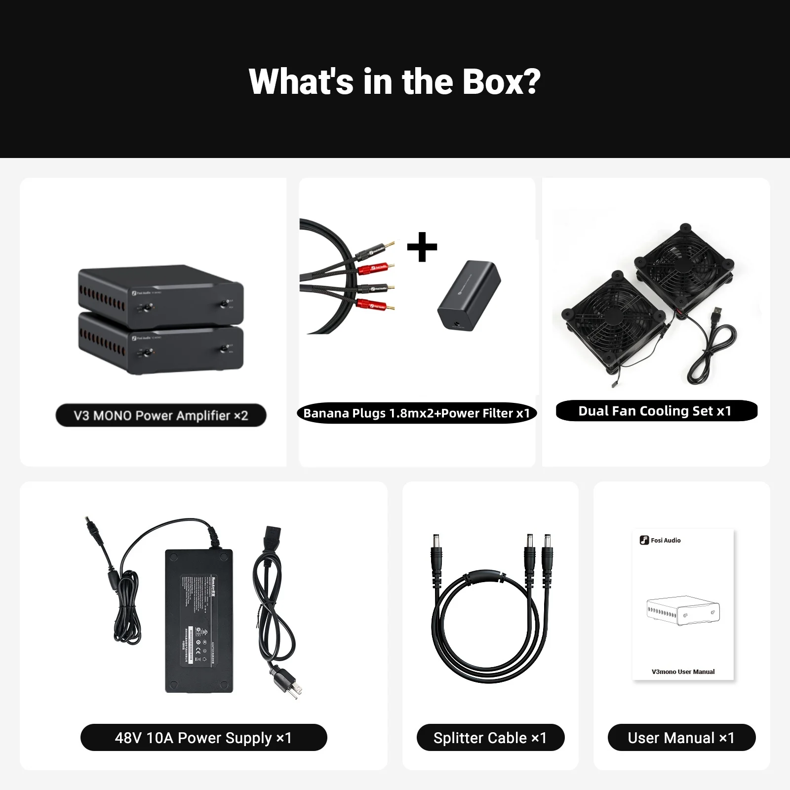 Fosi Audio V3 Mono 240W Geluidsversterkers TPA3255 PFFB Technologie Mini Audio Amp Voor Subwoofer