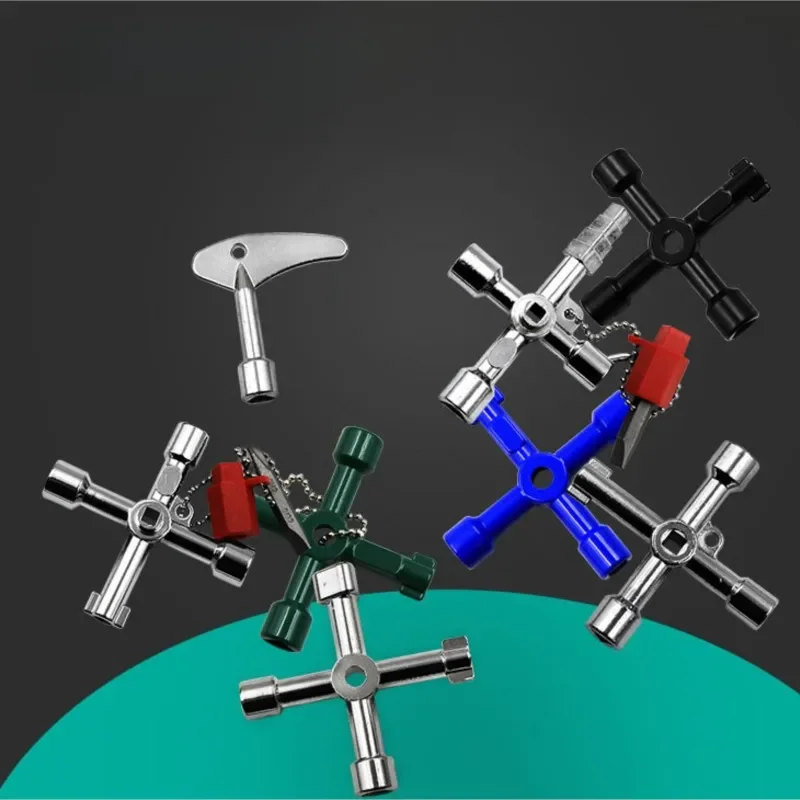 Clé Phillips à 4 voies, Mini Triangle interne universel multifonction, petite clé croisée, outils manuels de réparation pour ascenseur de voiture