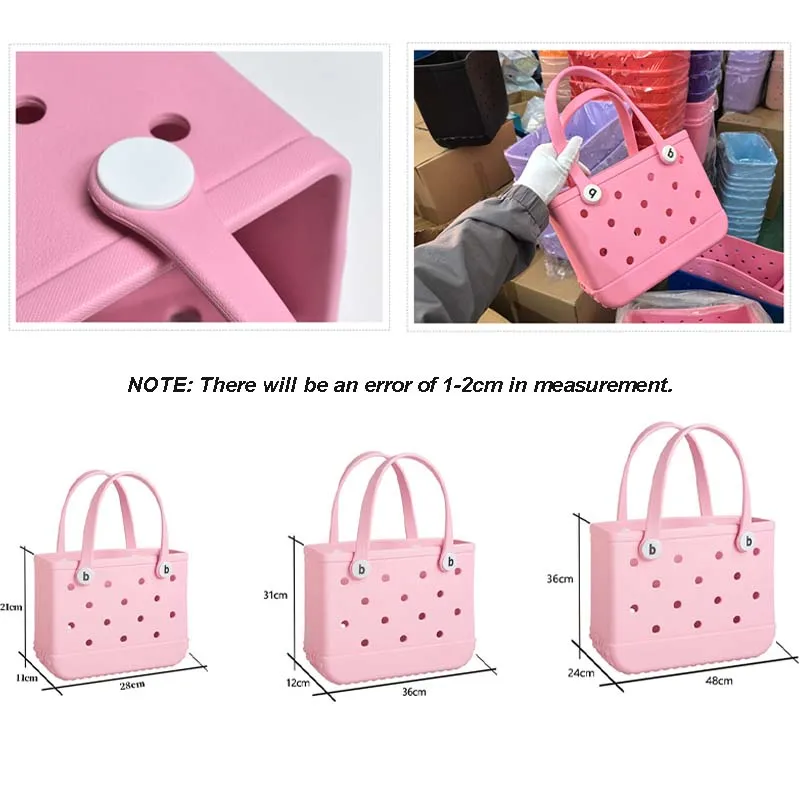 Mini Beach Bogg Bag for kids Waterproof Rubber Summer Beach Bags Storage Women Shopping Handbag Beach Child Small Jelly Bogg Bag