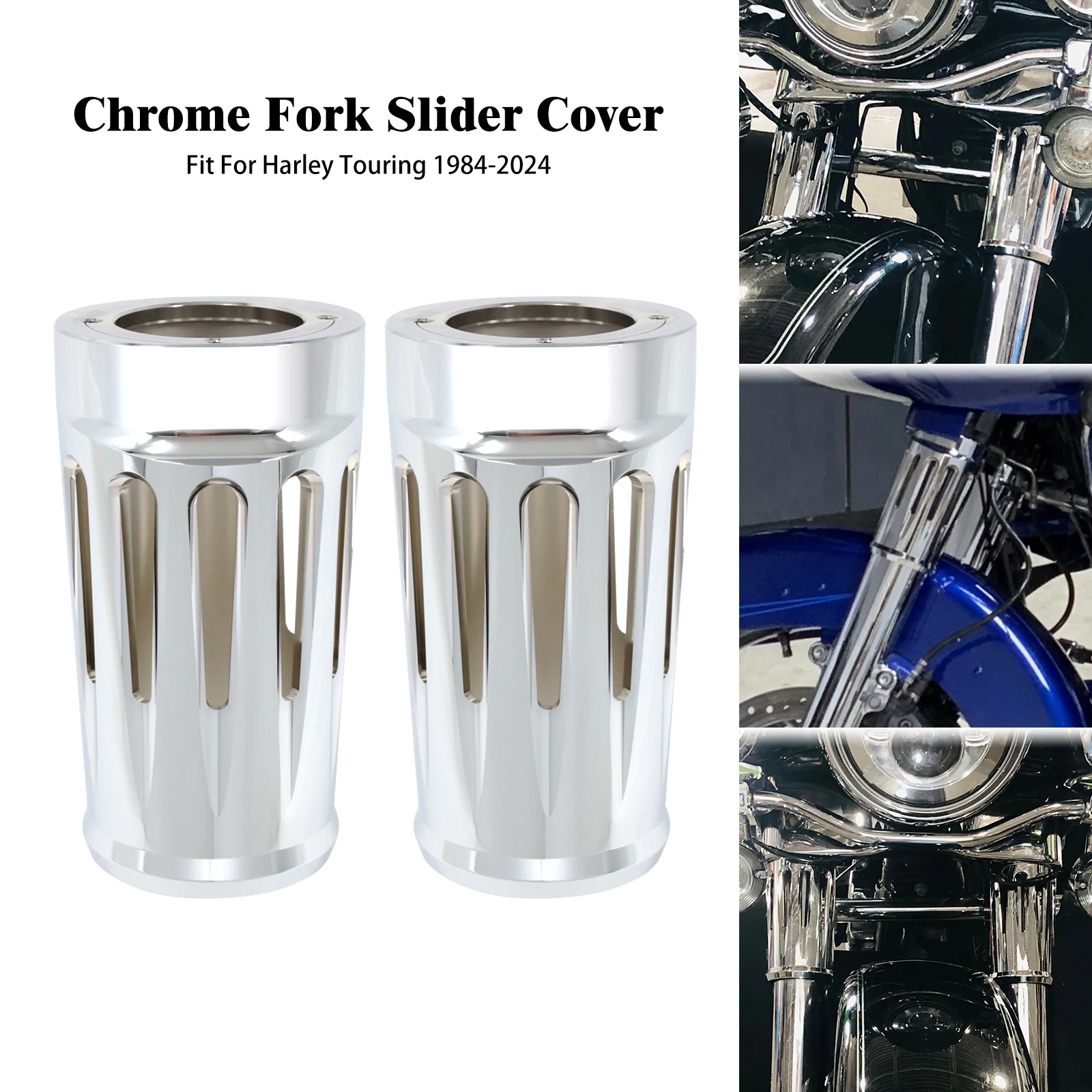Motorcycle Front Fork Boot Slider Covers For Harley Touring 1980-2013 Electra Glide Road King Street Road Glide FLHR FLHX FLTRX For Electra Glide Standard FLHT