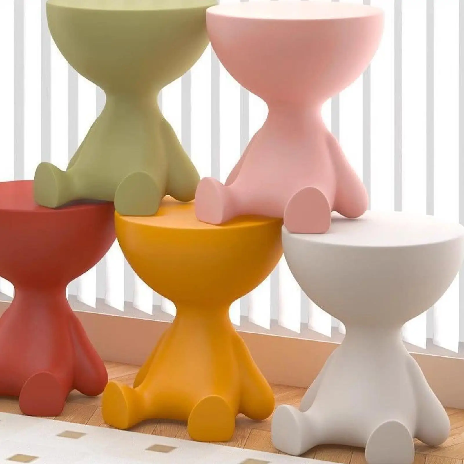 Creative Side End Table Flat Head Side Rack Bedroom Bedside Table  Household Sofa Balcony Movable Mini Table Small Apartment Tea