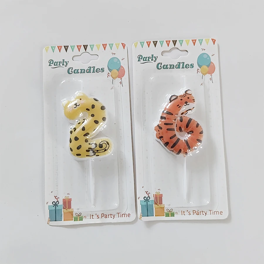 Cartoon Tier Alles Gute zum Geburtstag Kuchen Kerze Kinder Niedliche Party Kerze Baby Alles Gute zum ersten Geburtstag Backdekoration – Detail 6