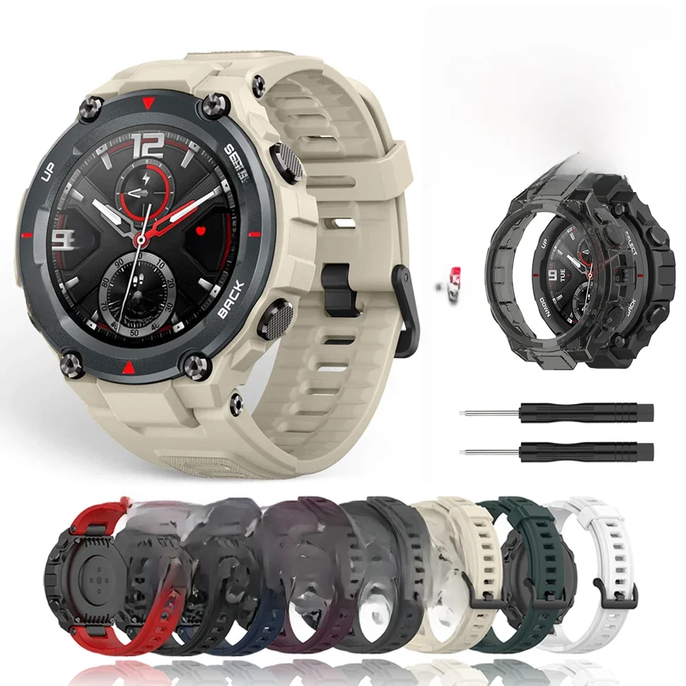 Pulseira de substituição para huami amazfit t rex pulseira de silicone para amazfit t-rex/t-rex pro