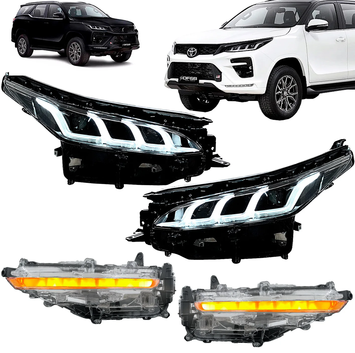 Arrow + Headlight + Headlight Diant Hilux Sw4 Diamond 21 22 23 24 Led Drl