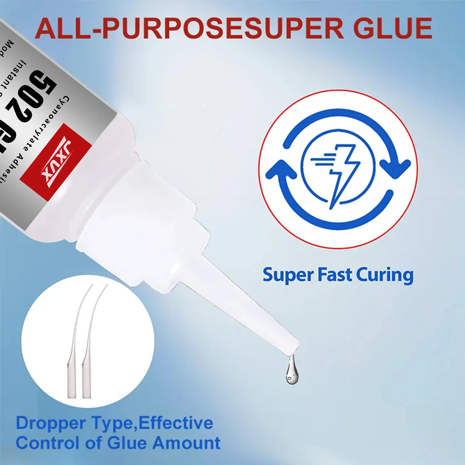LOOLIFL 502 3-секундный мгновенный клей, цианакрилатный клей, кожа, резина, дерево, металл, суперклей