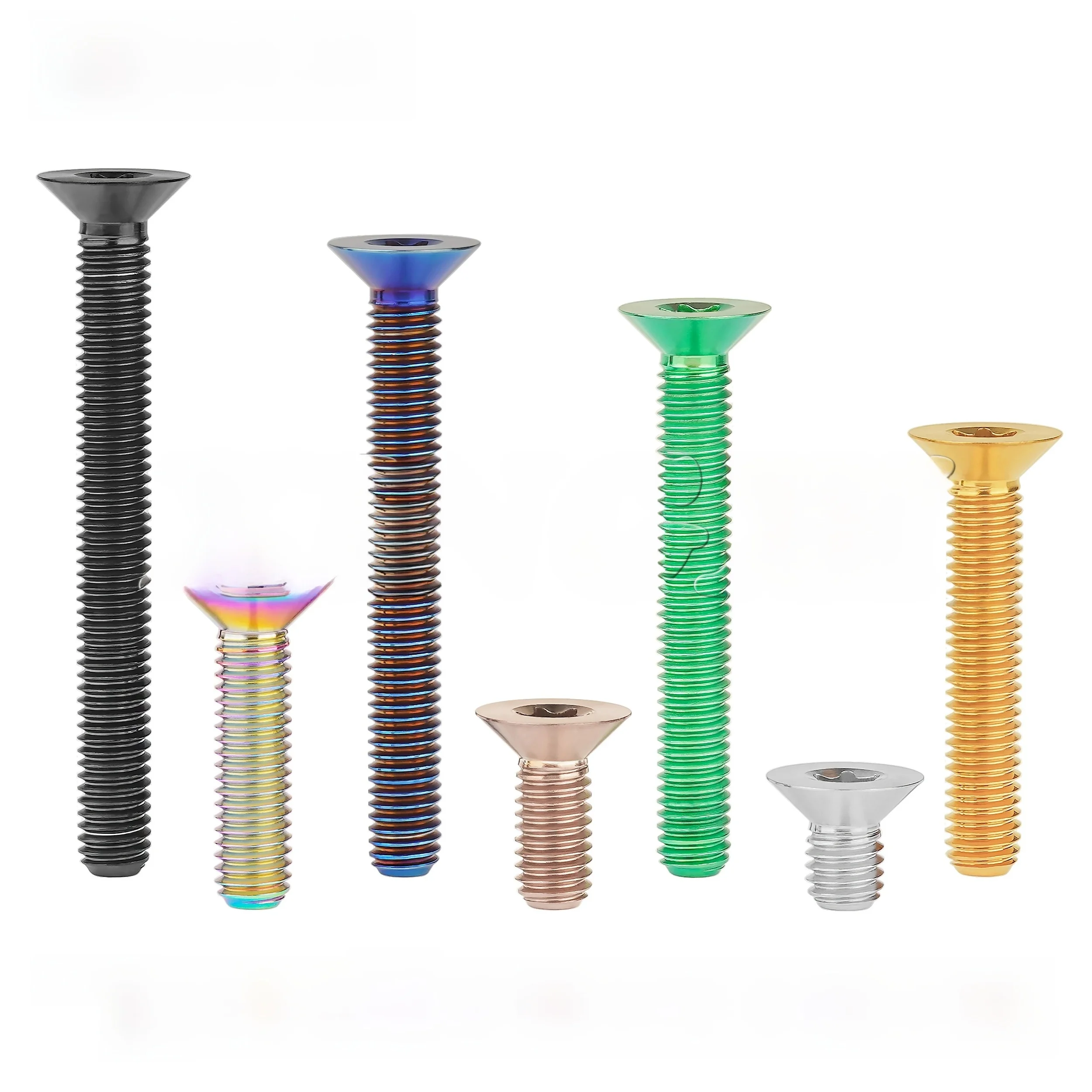 AliExpress NONE Xingxi Titanium Bolt M5 M6X10 12 15 20 25 30 35 40 45 50 55 60mm Torx Countersunk Head Brake Disc Screw For Bicycle Car