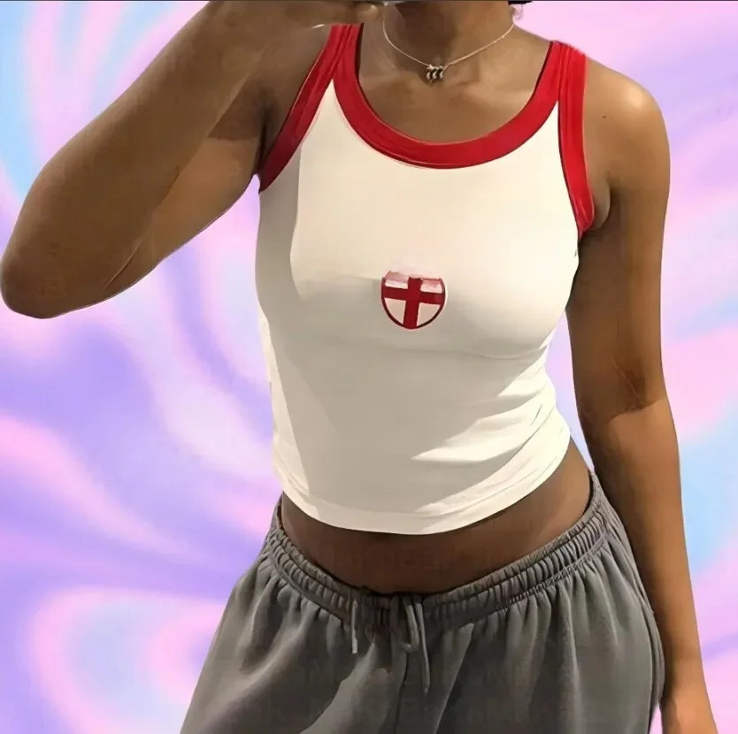 Corset en Y Y2k à col en U pour femmes, Streetwear en fibre, Hip Hop, Rock Sports Crop, Emo Girl Casual SemiPrevious Top, Angleterre, Été