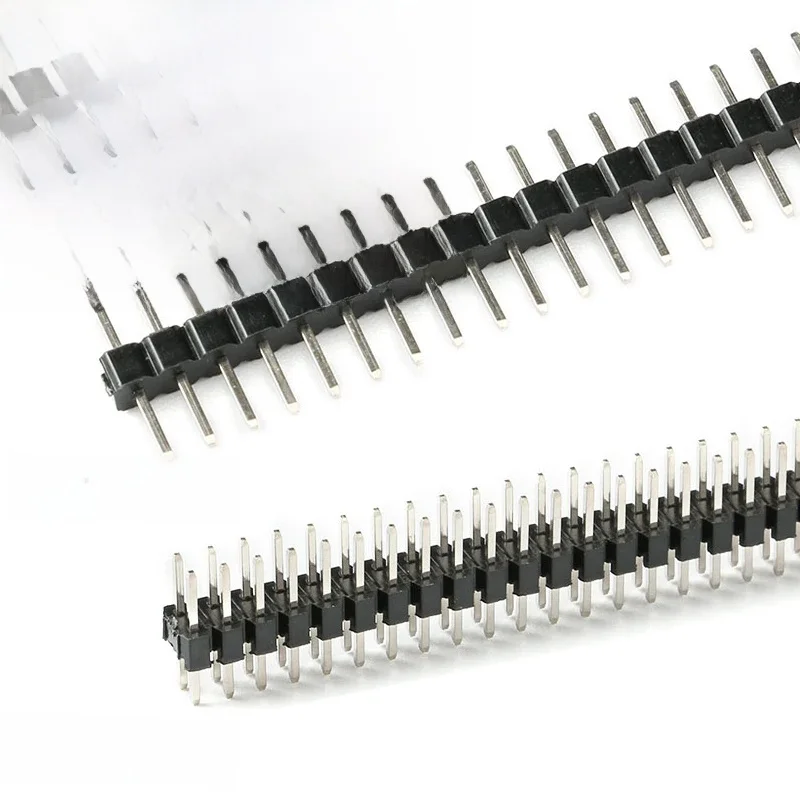 10 sztuk/partia 2.0mm 2.0 pojedynczy/podwójny rząd mężczyzna Pin Header 1x40 P 2x40 p 2.0mm mężczyzna pin header złącze miedziane — zdjęcie 2