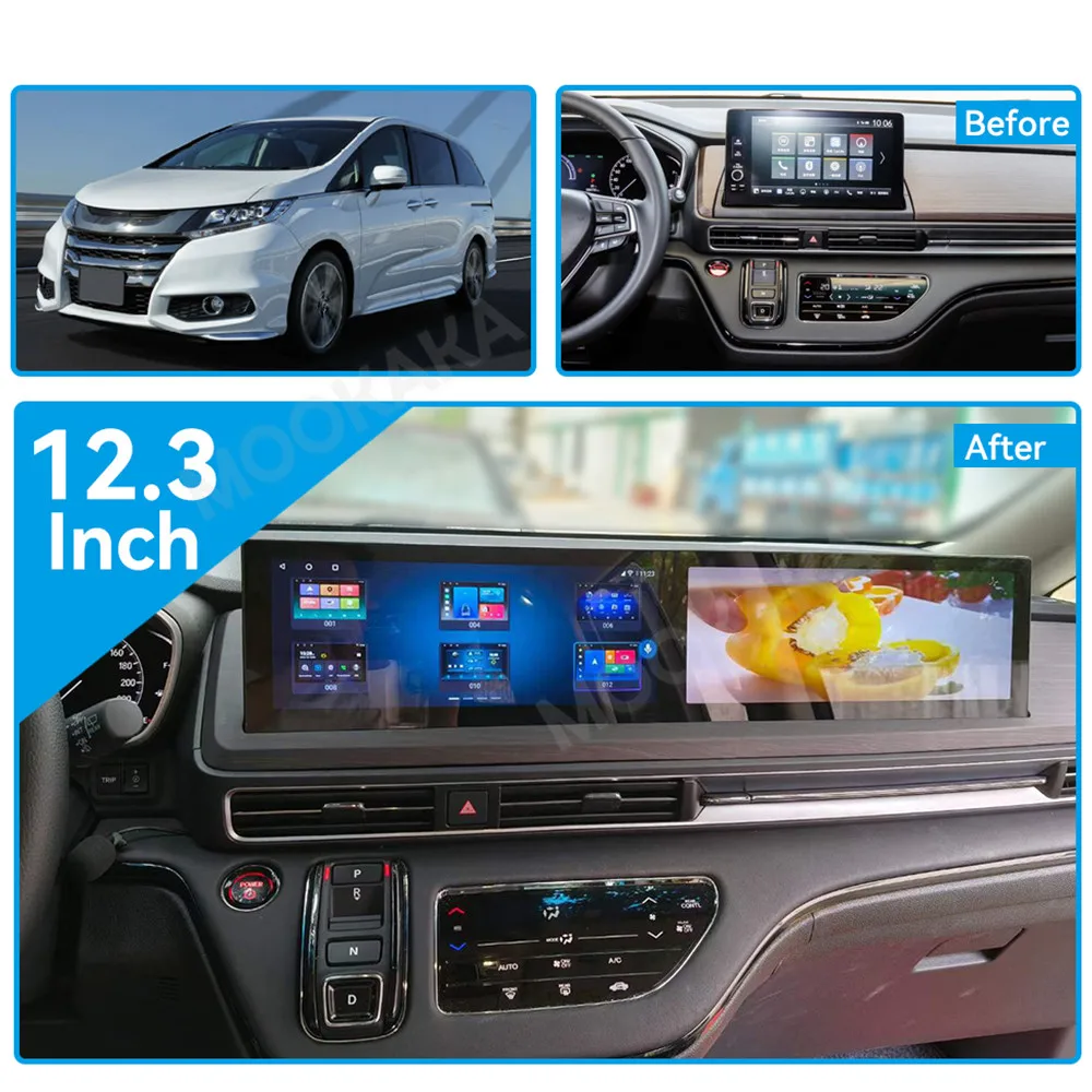 For Honda Odyssey 2020 - 2024 Android Car Radio 2Din Stereo Receiver Autoradio Multimedia Player GPS Navi Head Unit Screen