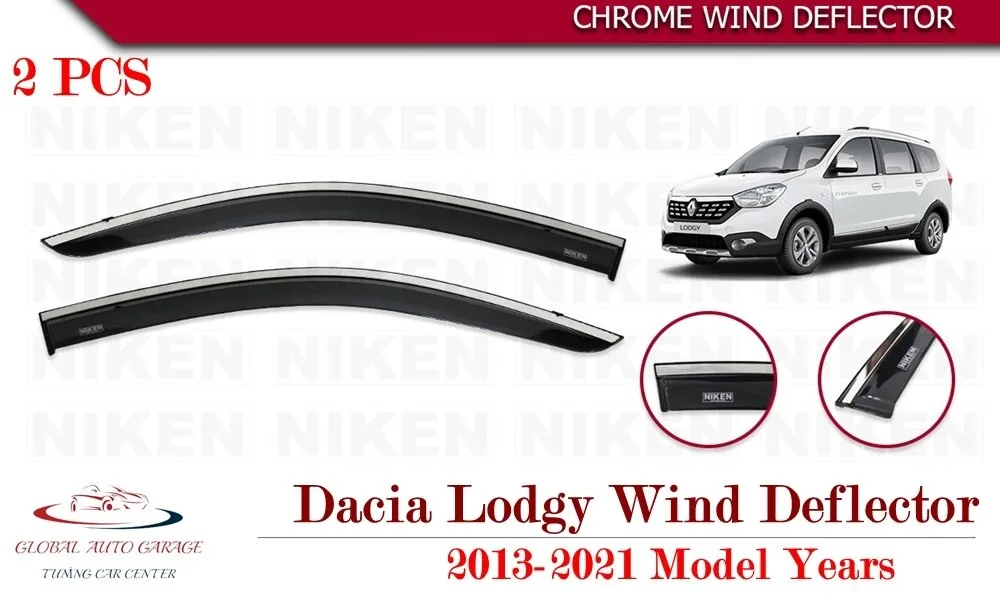 For DACIA LODGY Chrome Rain Wind Deflector 2013 2014 2015 2016 2017 2018 2019 2020 2021 Sunshade Curtains Car Windshield Auto