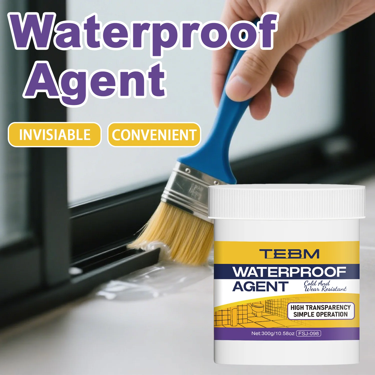 Invisible Waterproof Agent Glue Transparent Sealing Coating Leak-Free Water-Based Glue Adhesive Super Sealant Toilet Repair