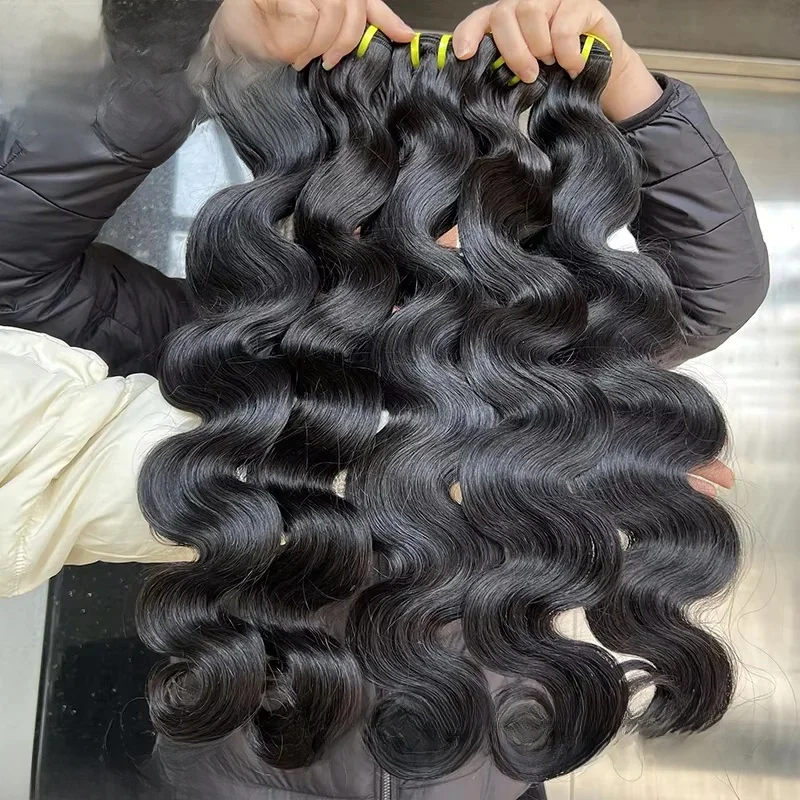 GDYLuxury Extensions de Cheveux Humains 100% Non Traités, Ondulés, Cheveux Vietnamiens Bruts, Double Trame, Couleur Naturelle, 10-30 Pouces, Grade 16A